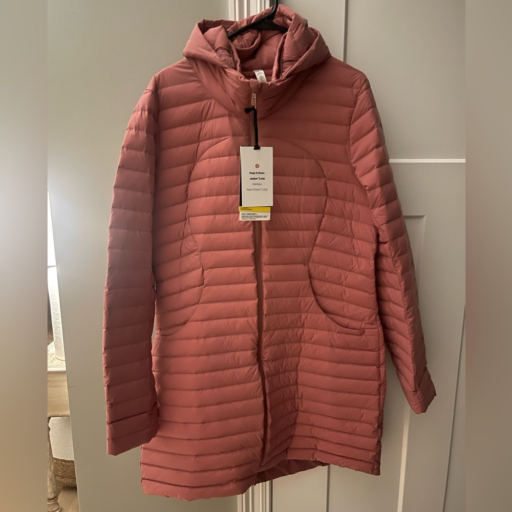 Lululemon Pack It Down Jacket (Long) in Blush